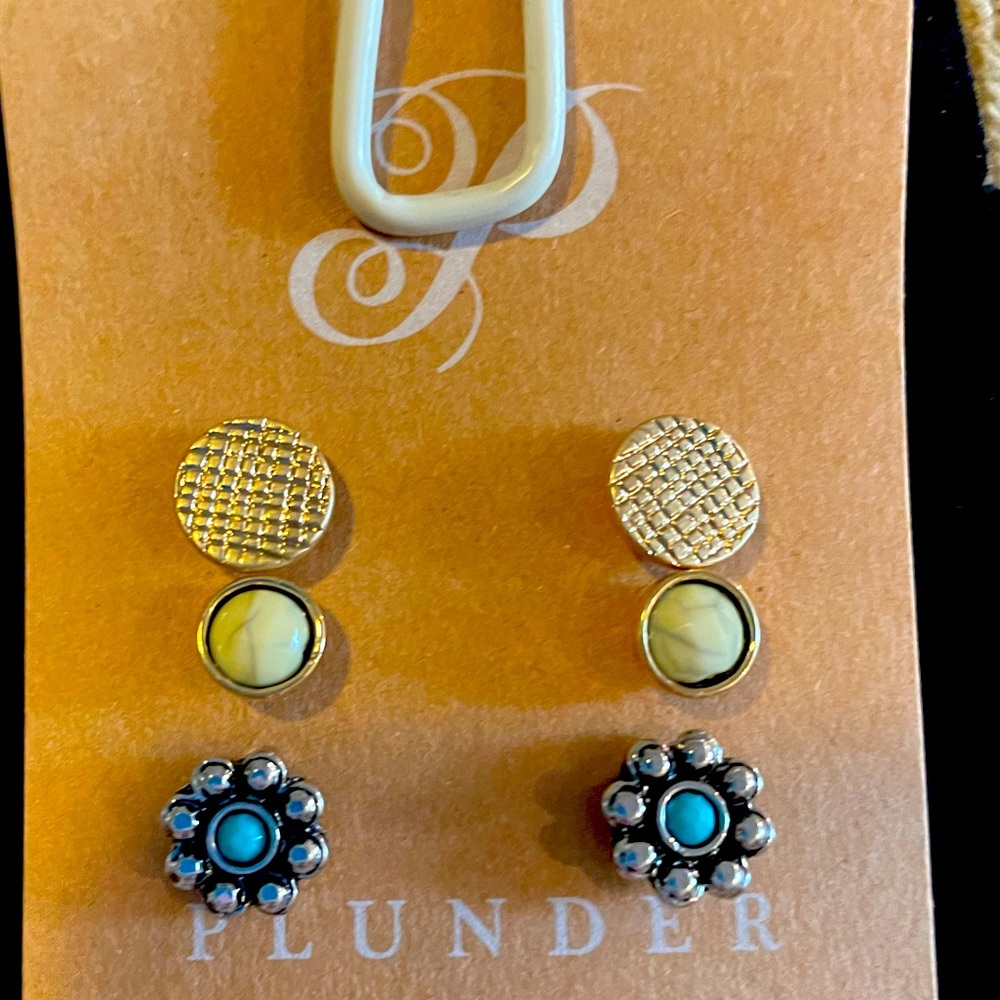 Plunder set of 3 earrings